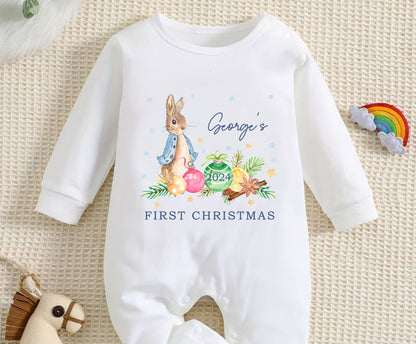 My first Christmas Baby sleepsuit