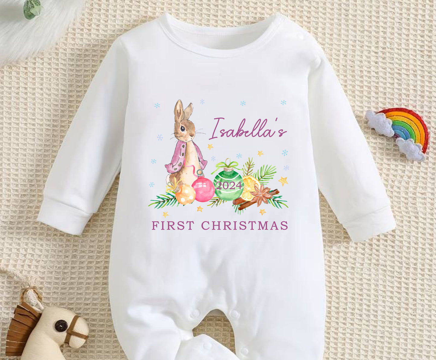 My first Christmas Baby romper