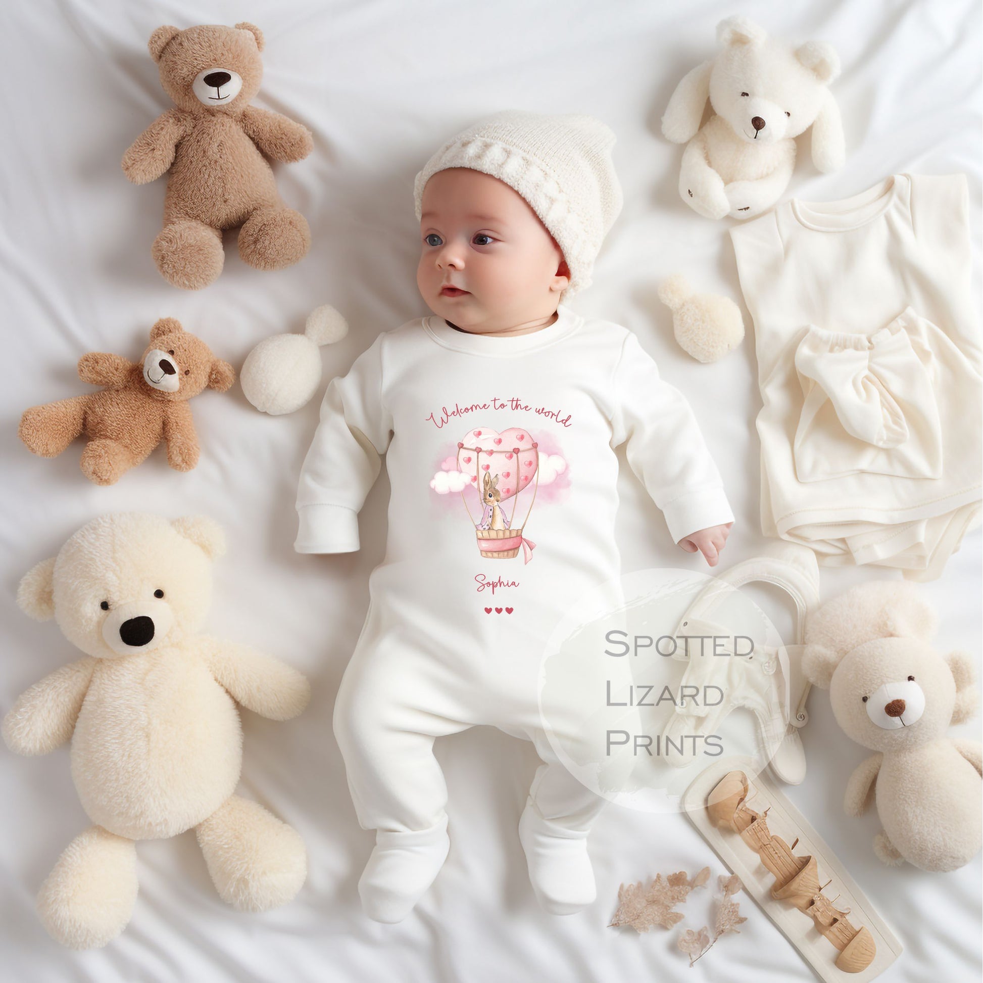 Peter rabbit new baby announcement clothing