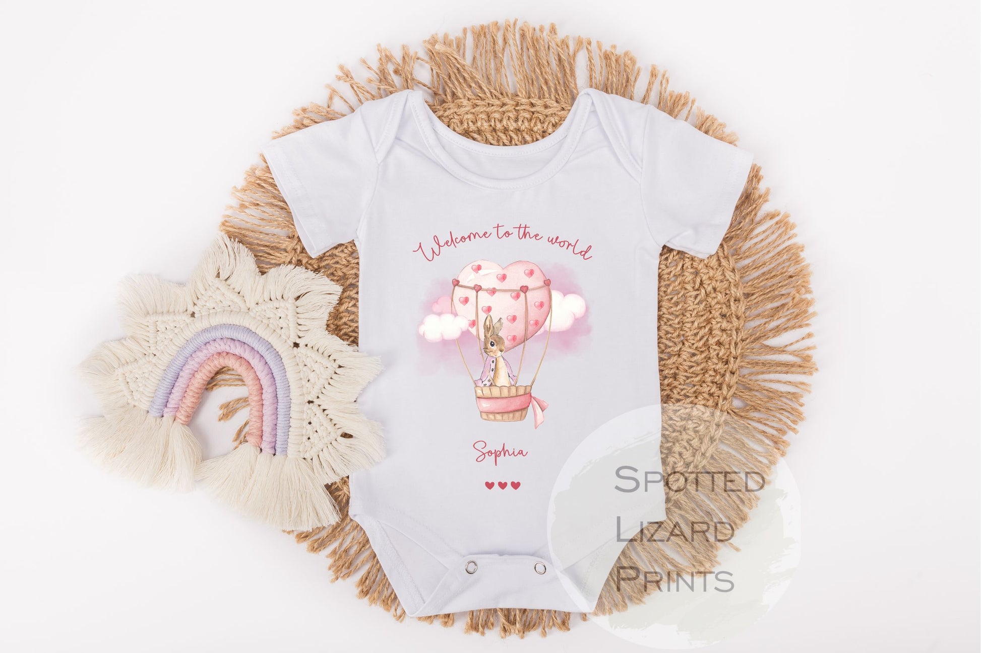 peter rabbit personalised new baby announcement vest