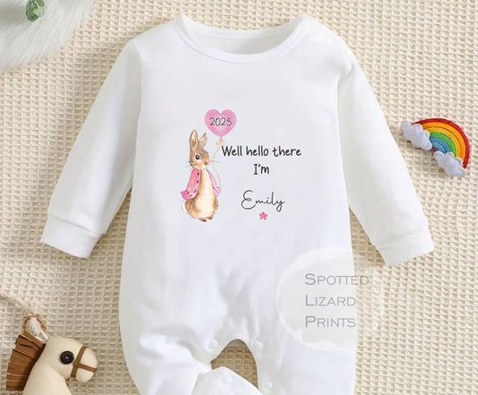 Peter rabbit Baby clothing personalised with a name