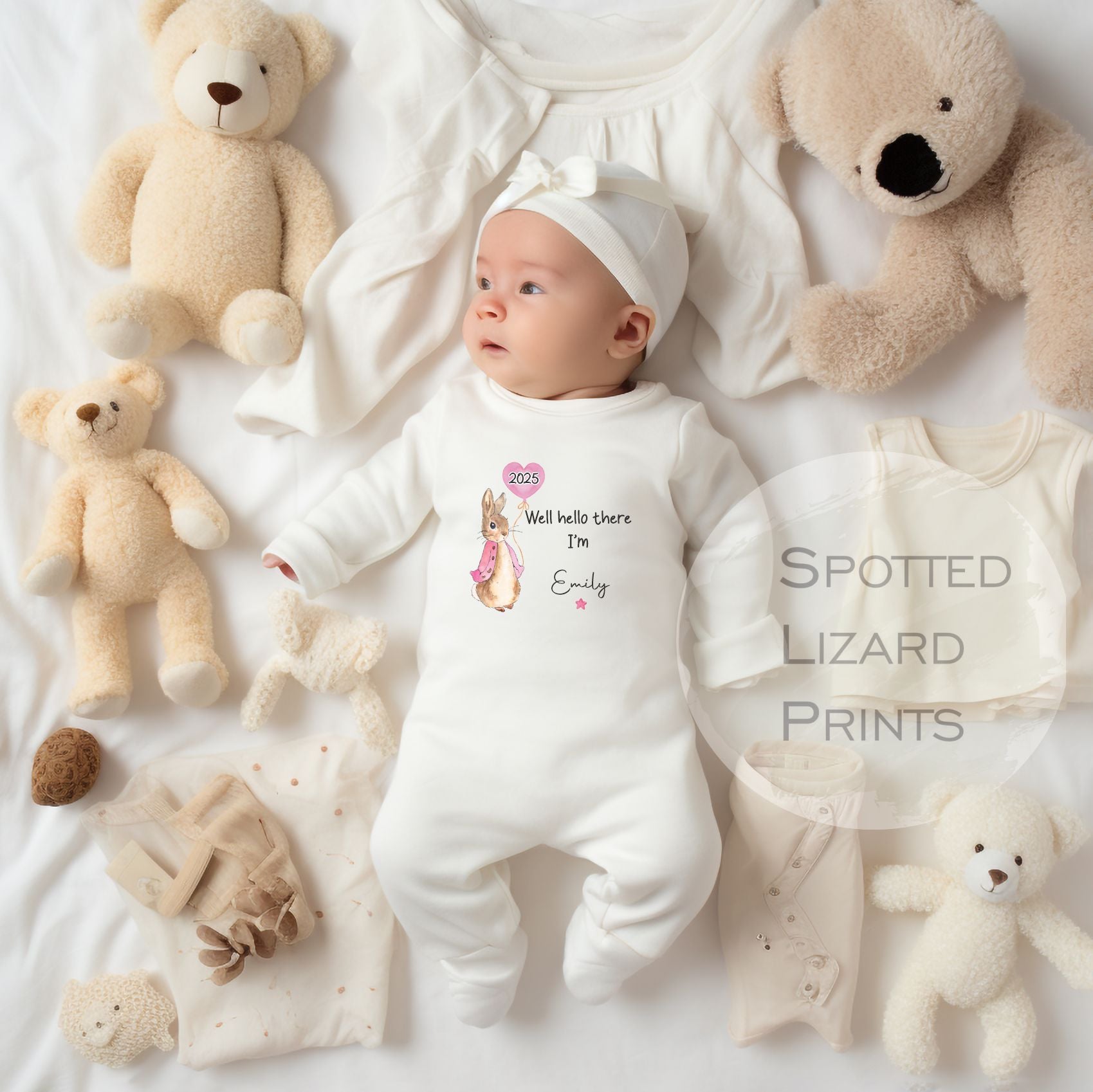 Peter rabbit Baby clothing personalised with a name