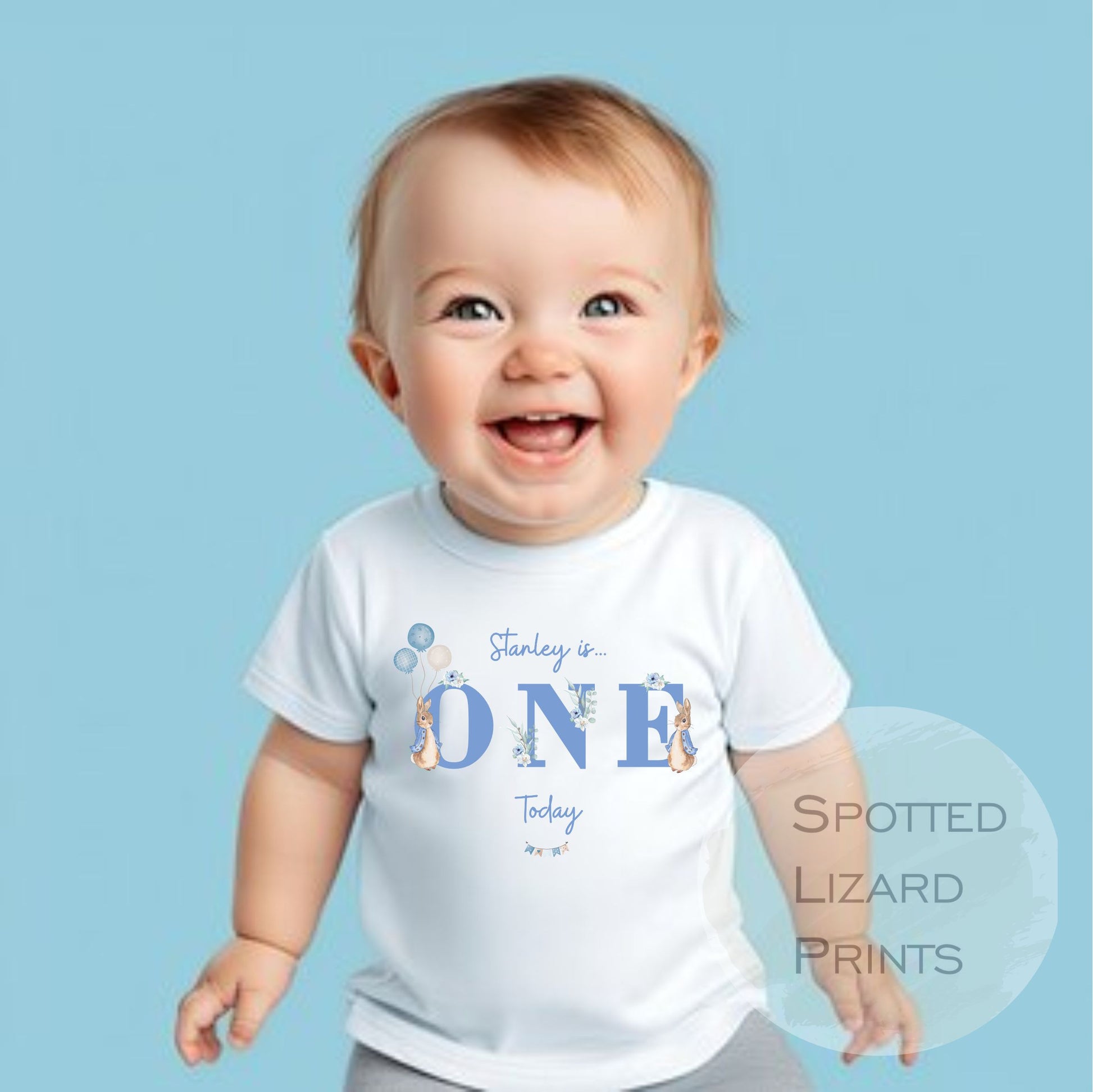 Peter rabbit first birthday personalised clothing