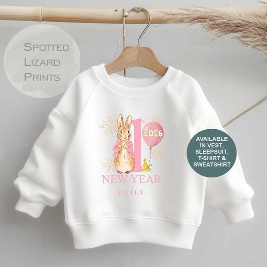 personalised peter rabbit my first new year sweatshirt