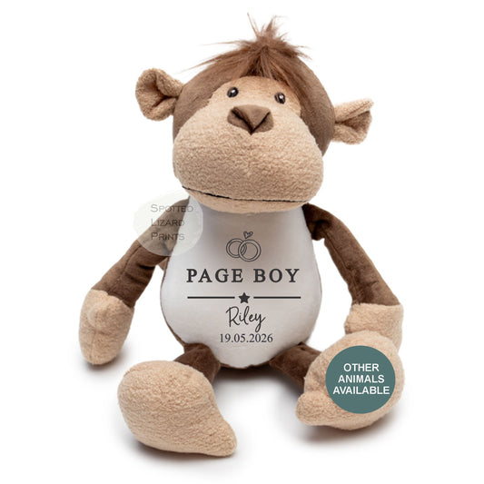 Thankyou teddy for page boys. Personalised Teddy for kids.
