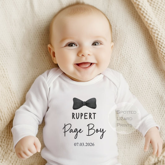 Personalised page boy sleepsuit