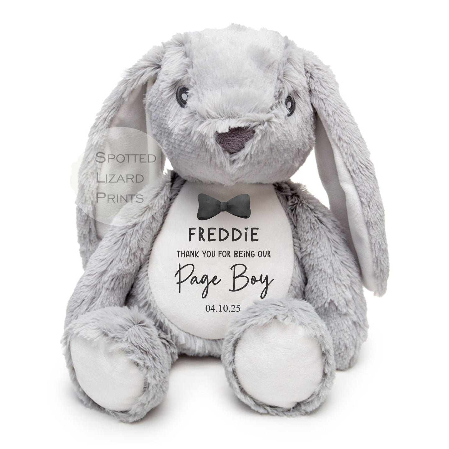 Thankyou teddy for page boys. Personalised Teddy for kids.