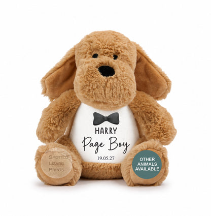 Page Boy Personalised Teddy Gift, Gifts for Page Boys, Page Boy Thank You Gift, Thank you for being our Page Boy, Page Boy Proposal Keepsake