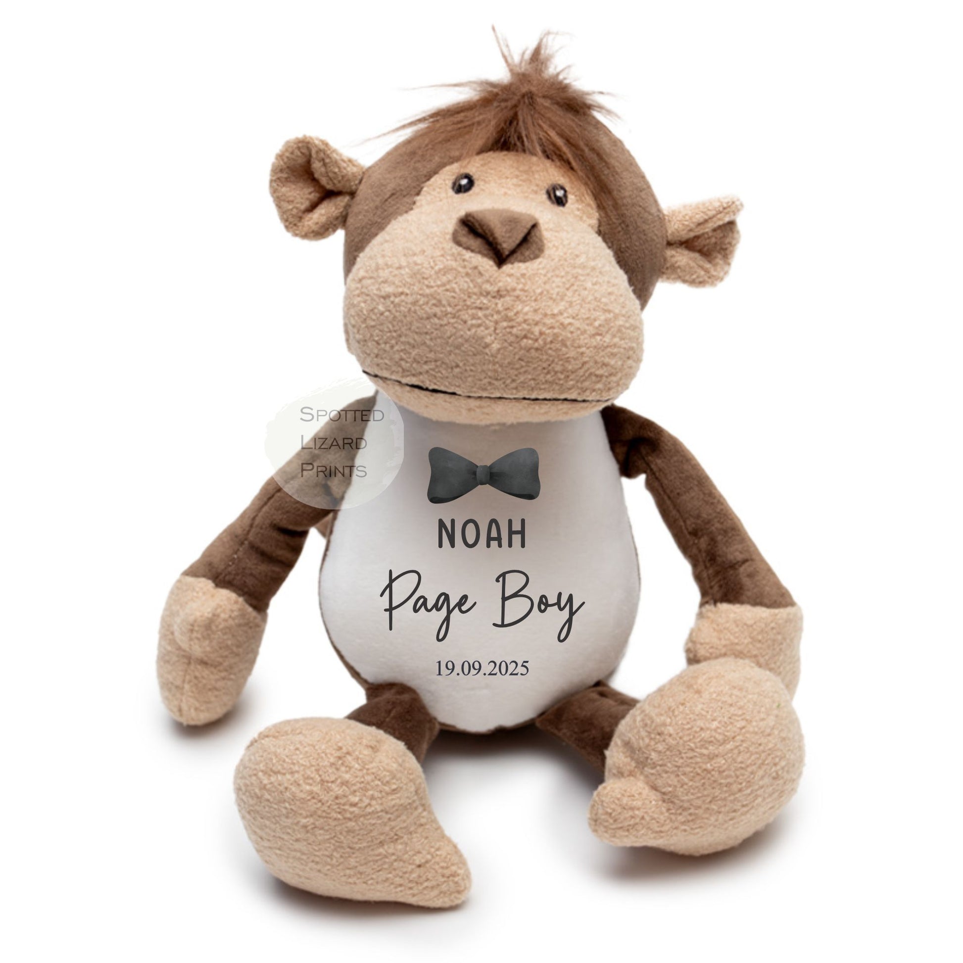Thankyou teddy for page boys. Personalised Teddy for kids.