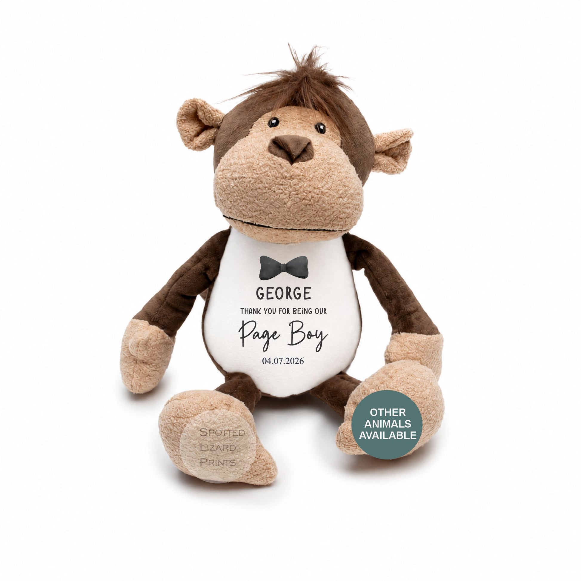Page Boy Personalised Teddy Gift, Gifts for Page Boys, Page Boy Thank You Gift, Thank you for being our Page Boy, Page Boy Proposal Keepsake