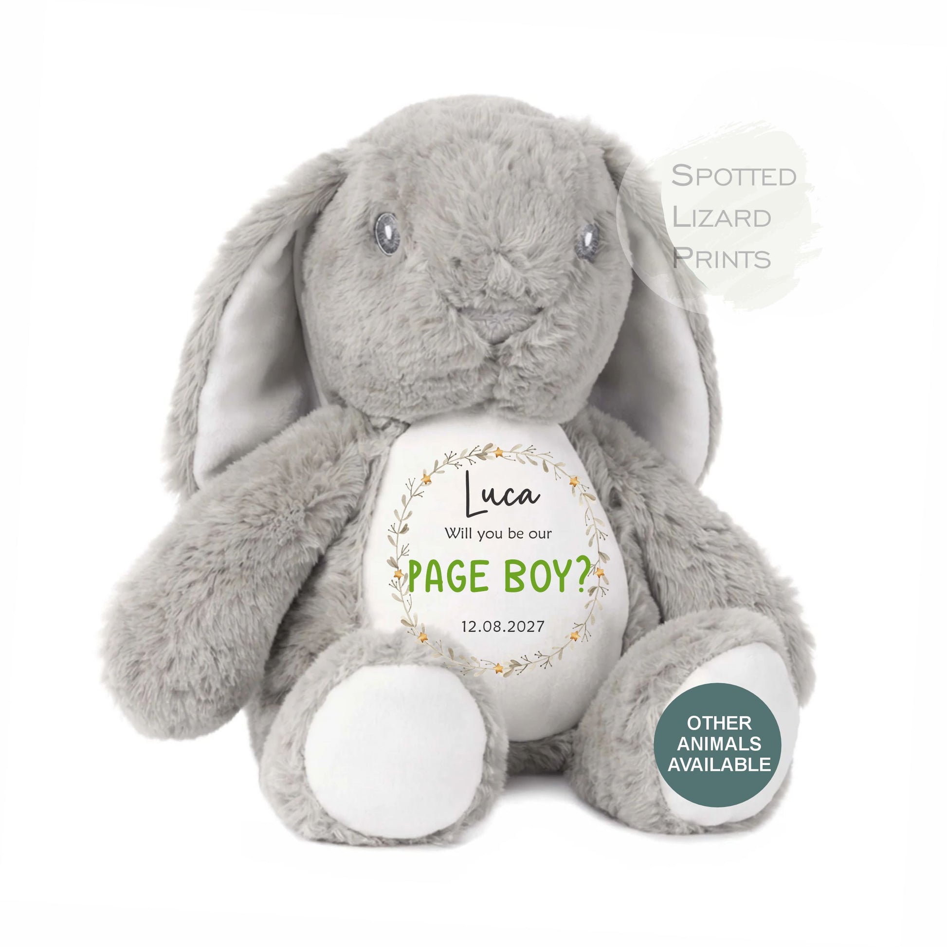 personalised page boy bunny