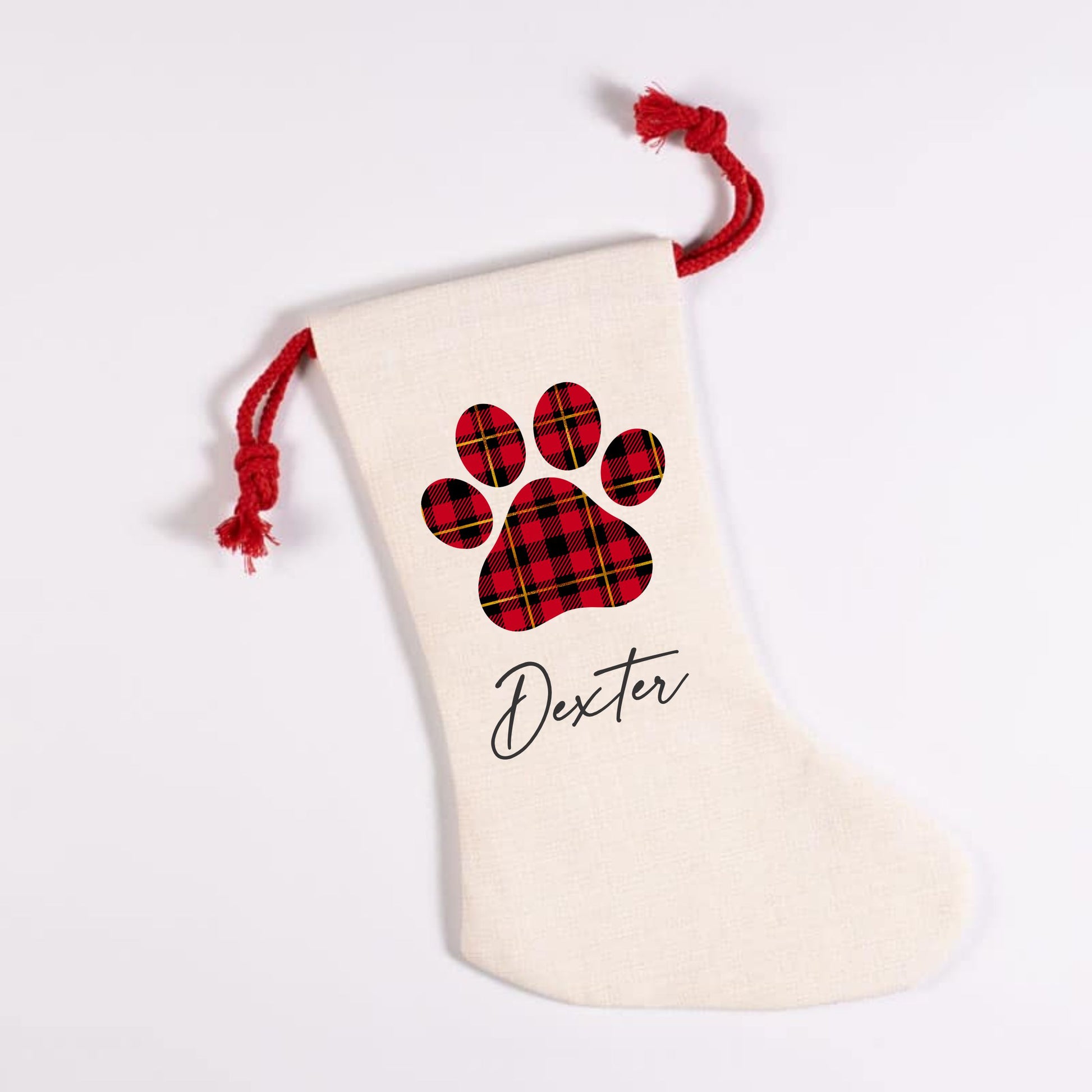 santa stocking with pet name