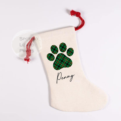 pet paw print stocking