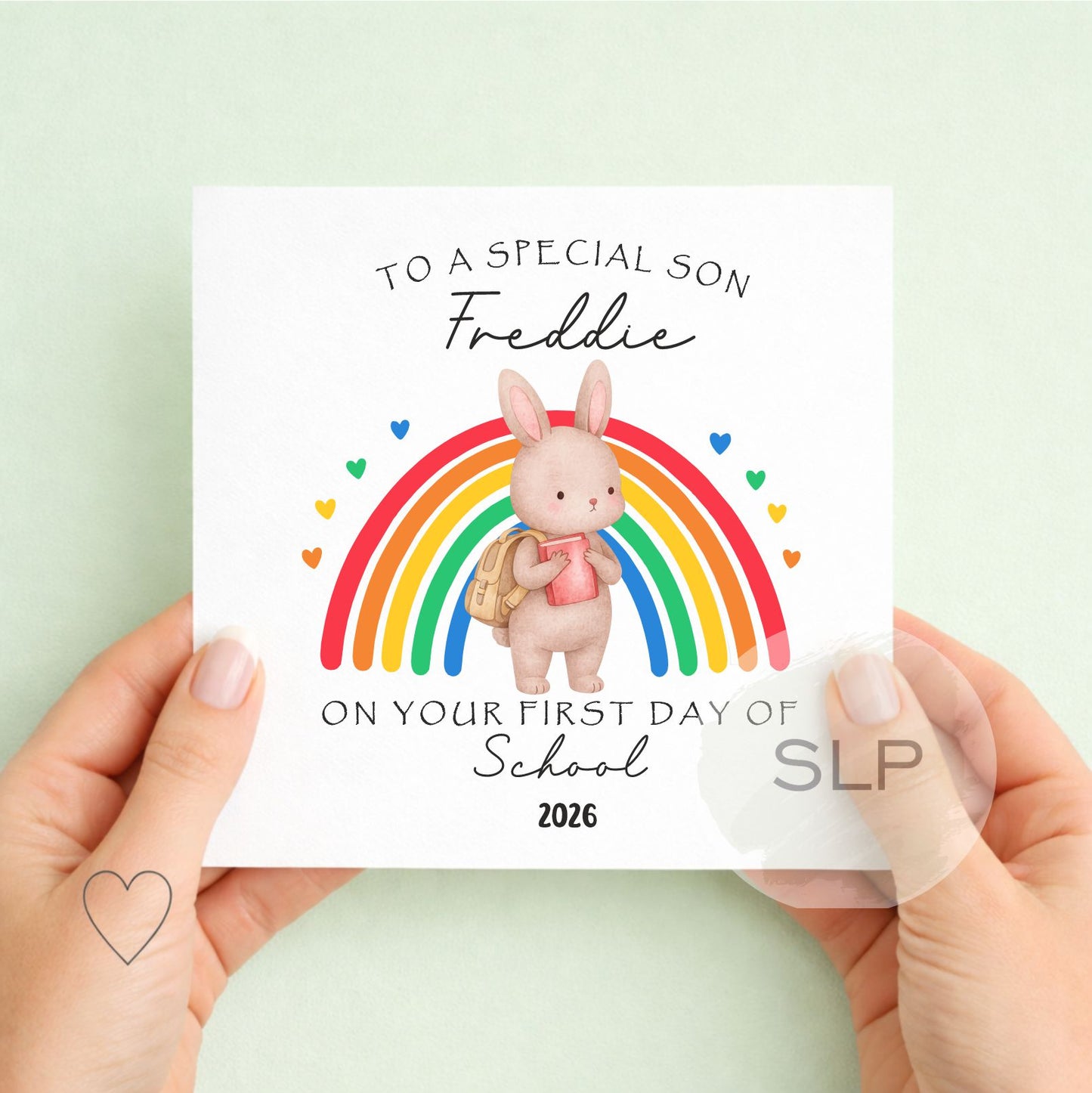 Personalised First Day of School Card | First Day at Nursery Card | Grandson / Son Back to School Card | Custom Name Keepsake