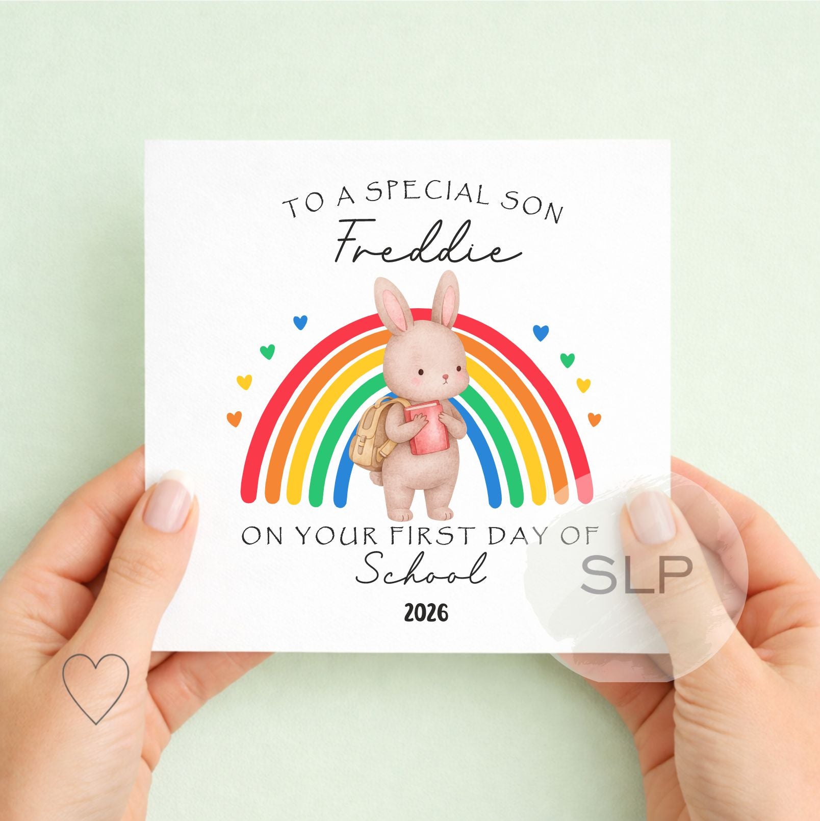 Personalised First Day of School Card | First Day at Nursery Card | Grandson / Son Back to School Card | Custom Name Keepsake