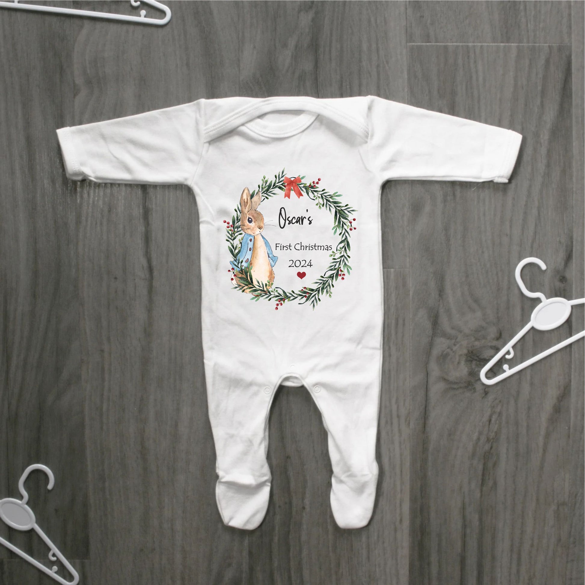 Peter Rabbit my first Christmas Baby romper