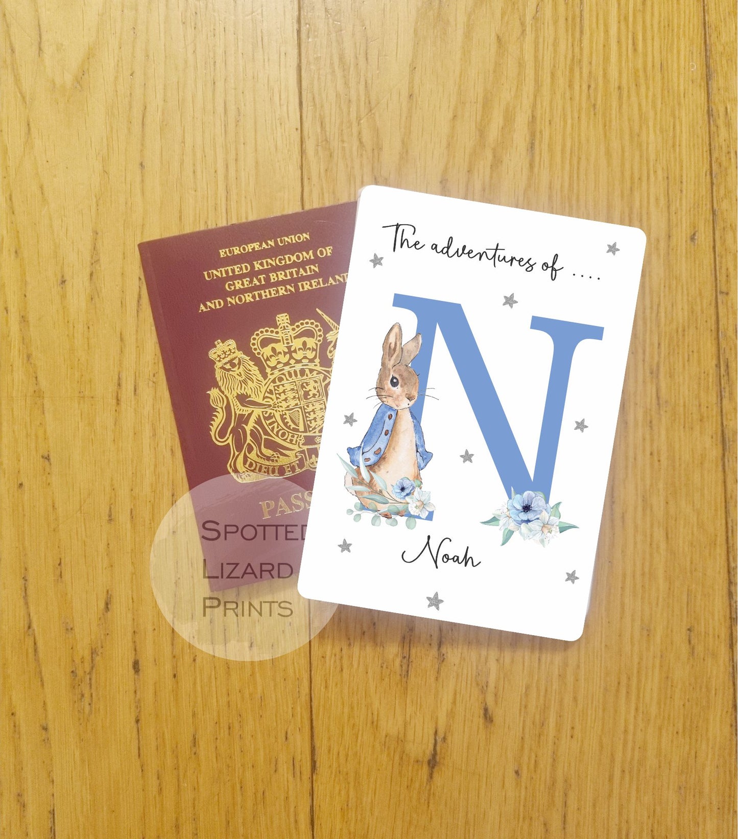 Personalised First Passport Cover - 1st Passport Holder - Peter Rabbit Passport Cover - Baby Passport Holder - First Holiday - New Baby Gifts