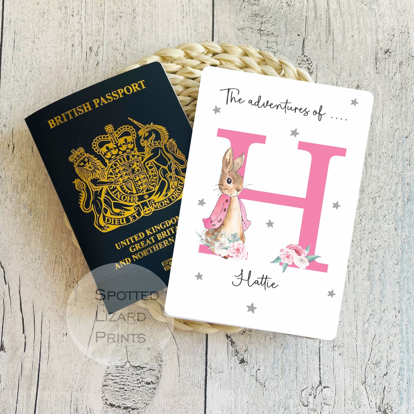 Personalised First Passport Cover - 1st Passport Holder - Peter Rabbit Passport Cover - Baby Passport Holder - First Holiday - New Baby Gifts