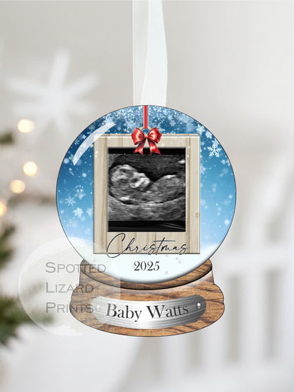 Baby Scan photo christmas bauble