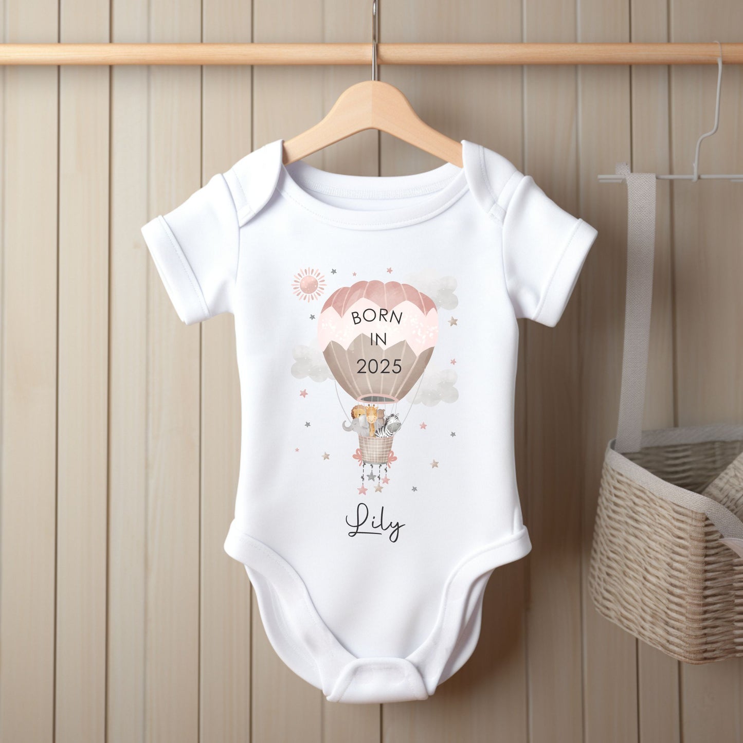 Born in 2025 personalised baby vest