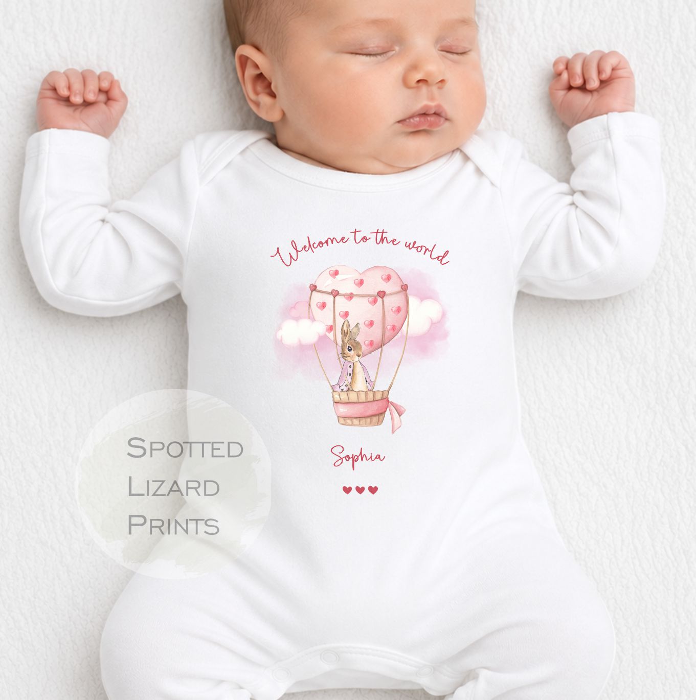 Peter Rabbit Baby Sleepsuit or Vest - Peter Rabbit - New Baby announcement - Welcome to the world, Born in 2026 - Coming Home Outfit