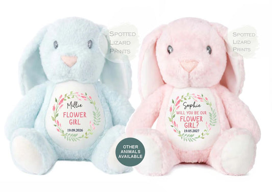 personalised flower girl teddy