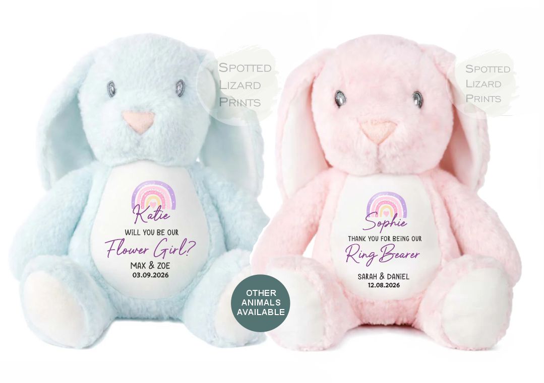 personalised flower girl teddy