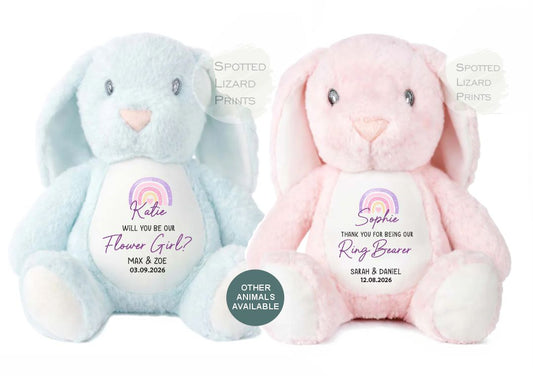 personalised flower girl teddy