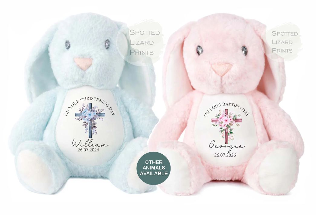 personalised Christening teddy