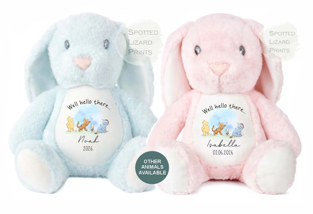 personalised new baby teddy