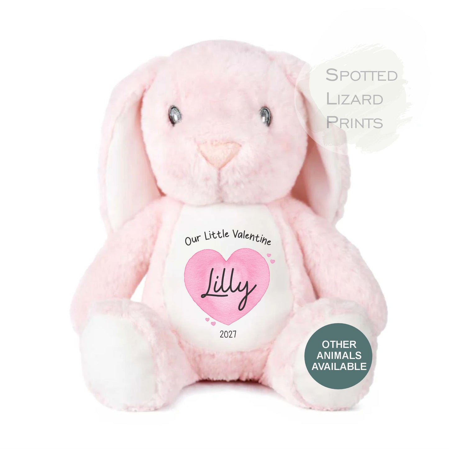 Personalised First Valentines Teddy Bear, personalised Valentines Gift, Valentines Day soft Toy, Gift for Her, Our little Valentine