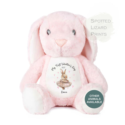 Personalised Valentines Teddy Bear, personalised Valentines Gift, Gift for Girlfriend, Valentines Day soft Toy, Gift for Her