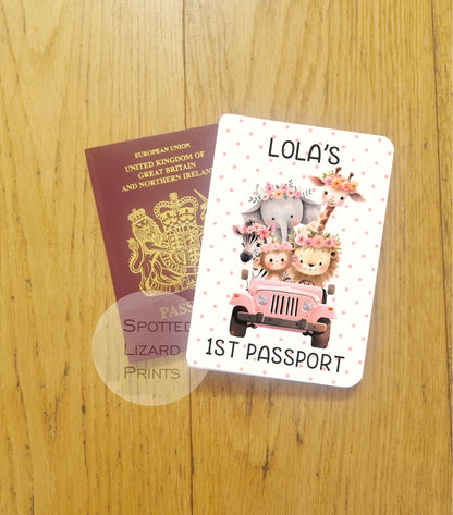 Personalised my first passport cover for Children's holiday