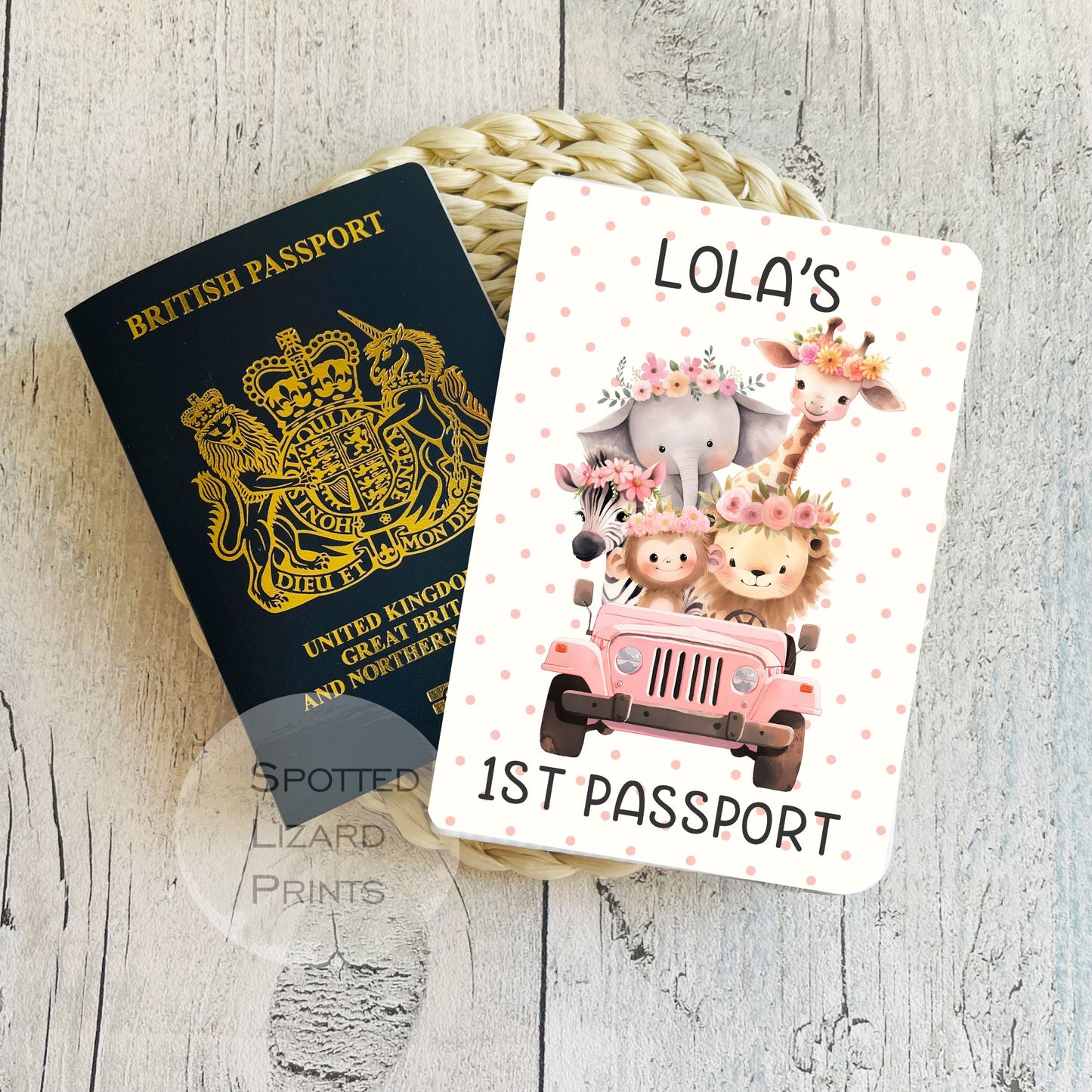 Personalised my first passport cover for Children's holiday