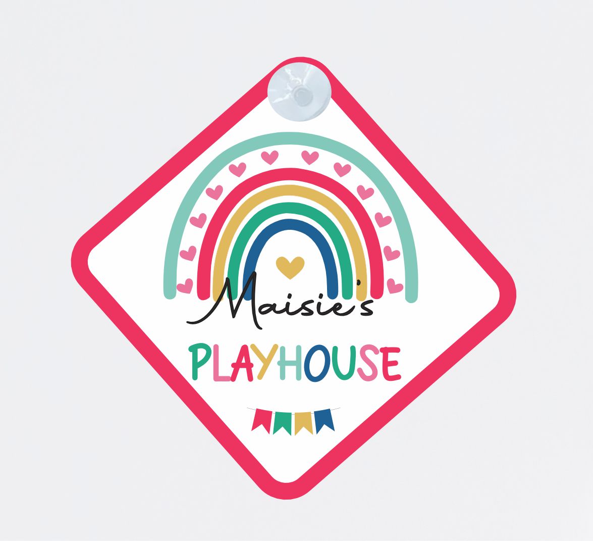 personalised kids playhouse door sign