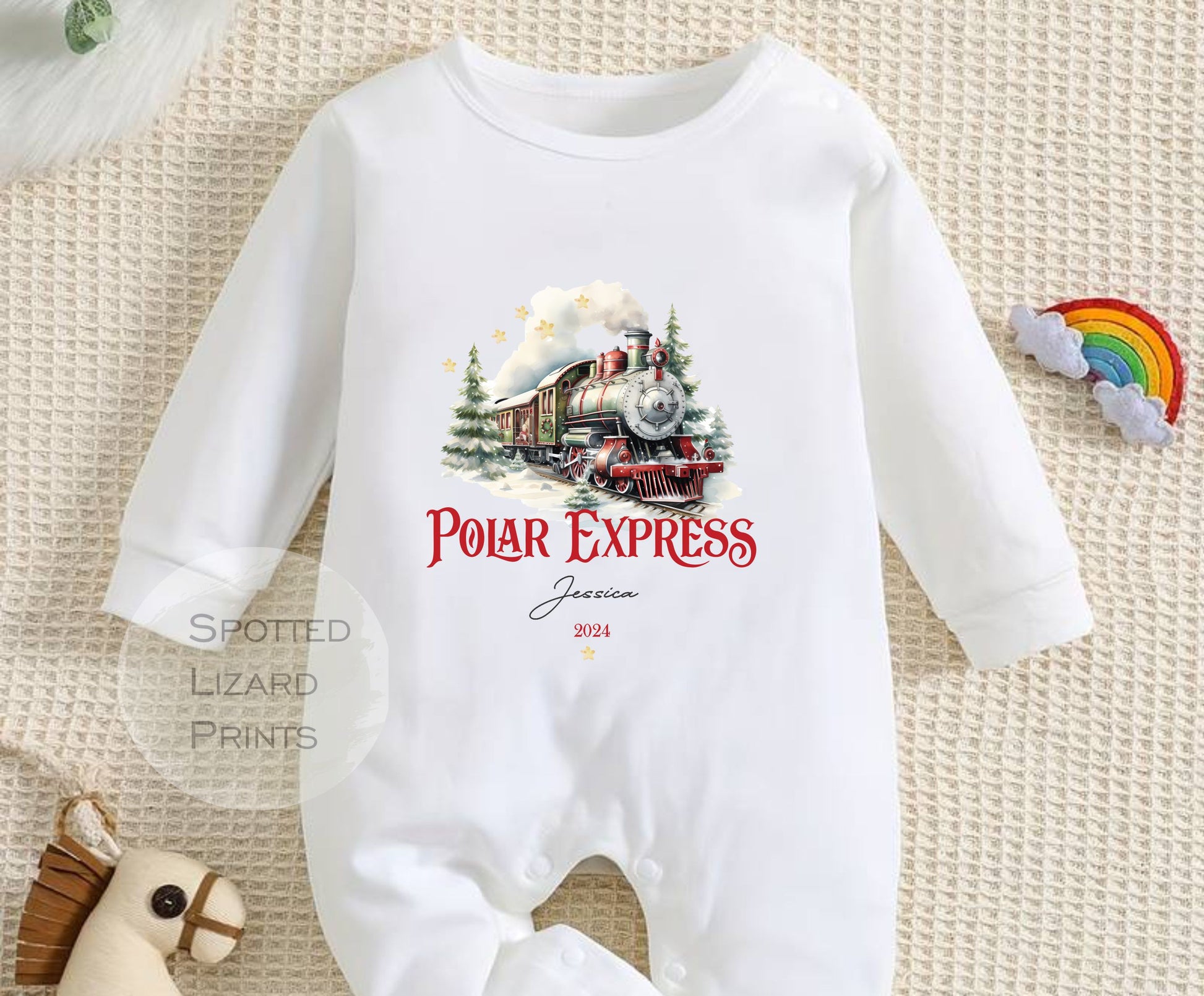 Polar express personalised Baby clothes