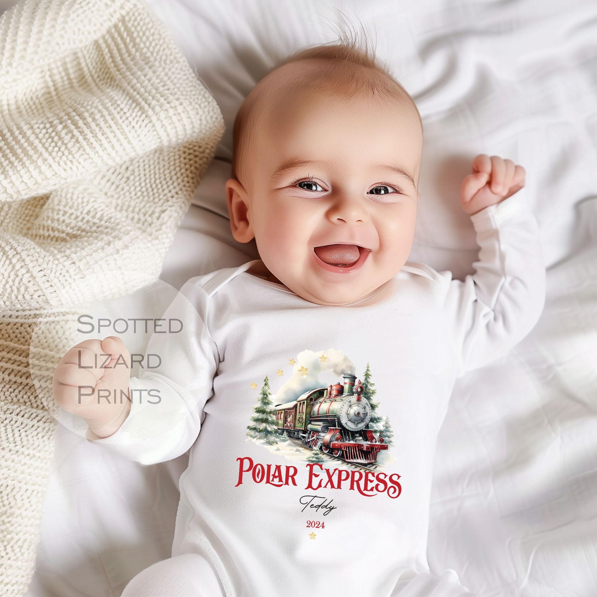 Polar express Baby Romper