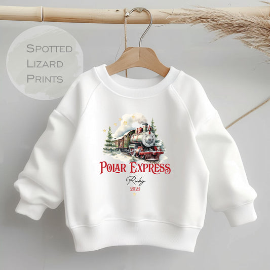 Personalised Polar Express Kids Sweatshirt - Christmas Sweatshirt - Polar Express Sweatshirt - All aboard the Polar Express Train