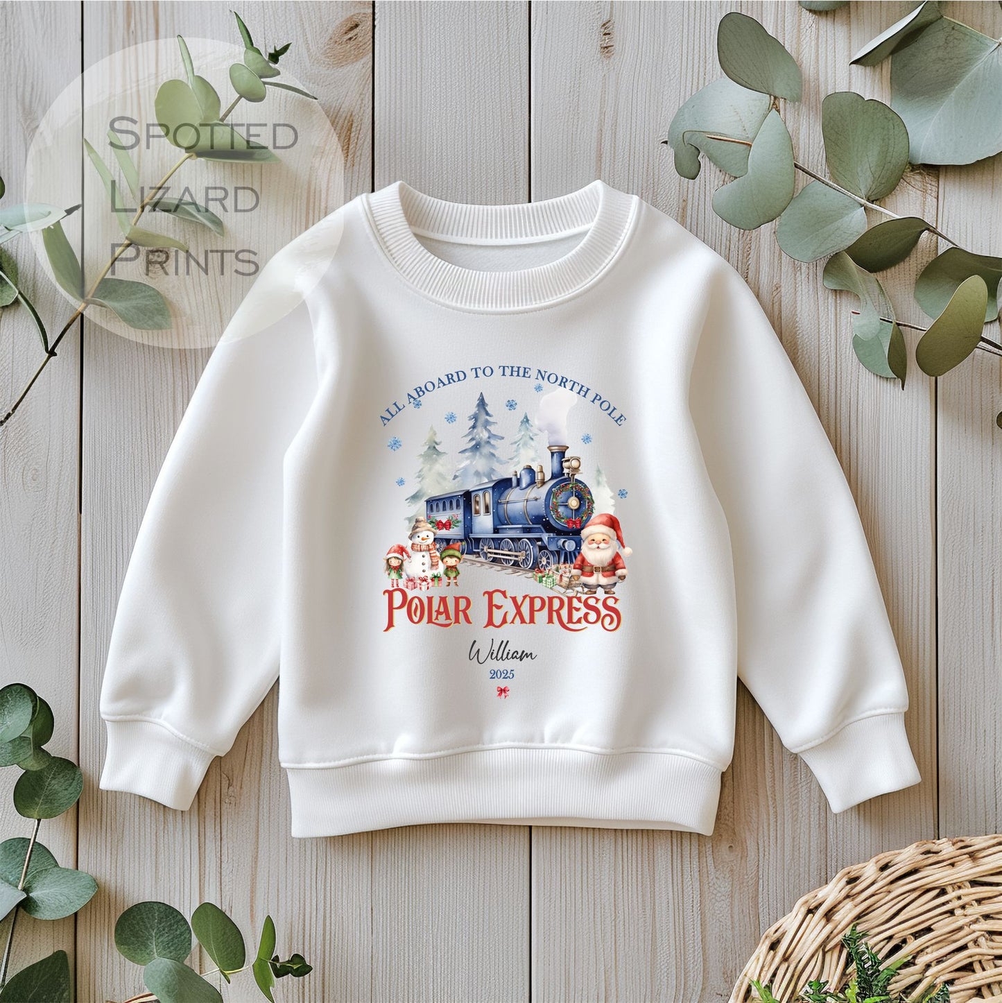 Personalised Polar Express Kids Sweatshirt - Christmas Sweatshirt - Polar Express Sweatshirt - All aboard the Polar Express Train