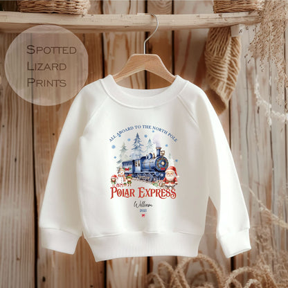 Personalised Polar Express Kids Sweatshirt - Christmas Sweatshirt - Polar Express Sweatshirt - All aboard the Polar Express Train