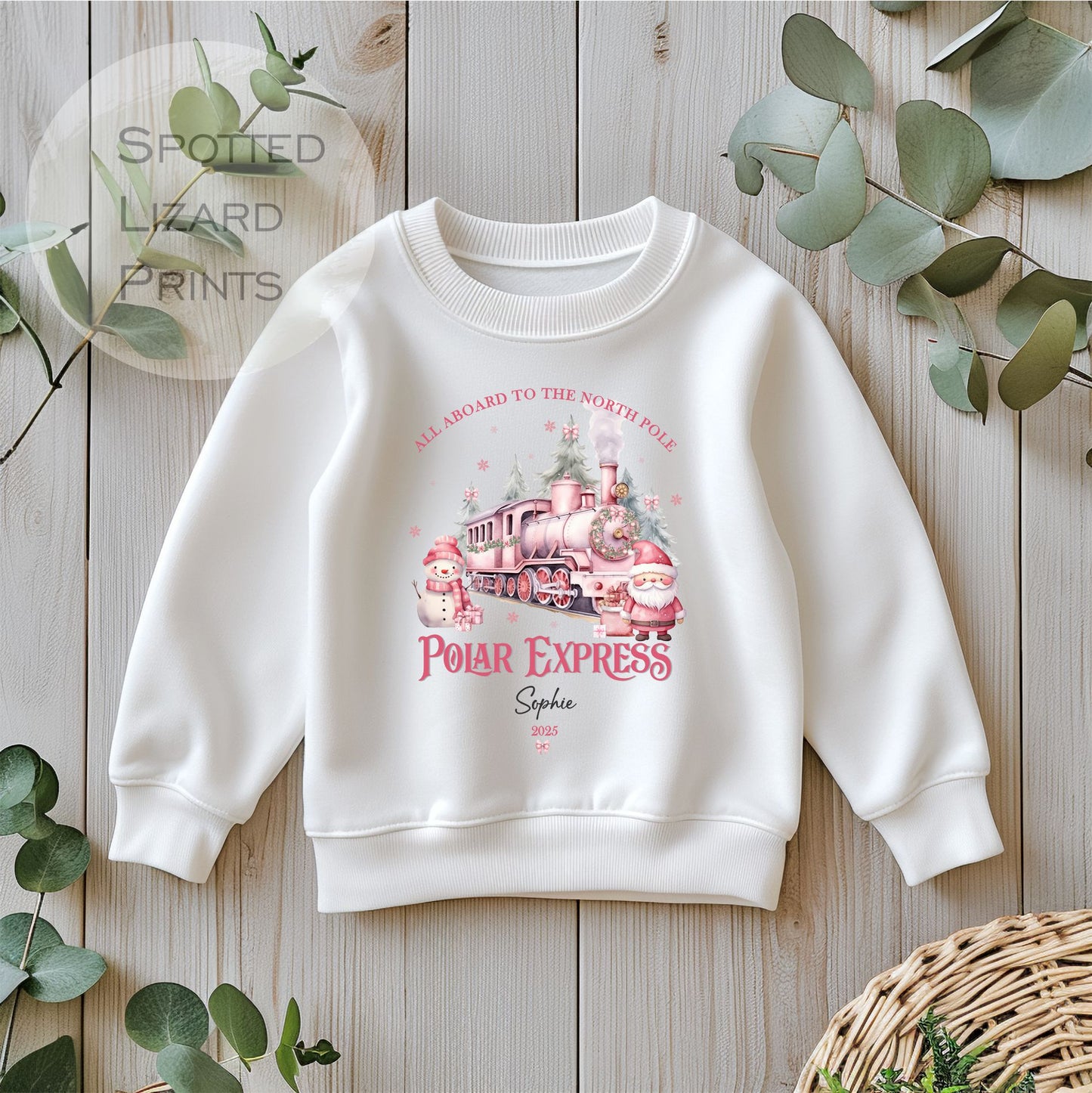 Personalised Polar Express Kids Sweatshirt - Christmas Sweatshirt - Polar Express Sweatshirt - All aboard the Polar Express Train