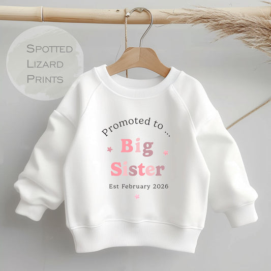 promoted to big sister sweatshirt