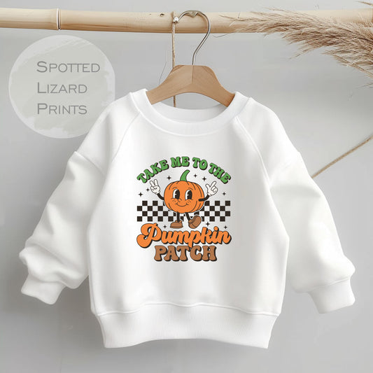Cute Halloween Kids Sweatshirt Cute Pumpkin, Unisex Halloween Outfit, Spooky Outfit Trick or Treat Sweatshirt, Halloween T-shirt