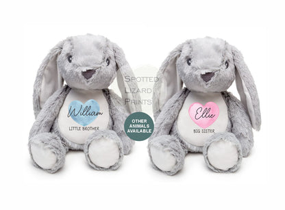 Matching Sibling Teddy, Big Sister & Little Sister, Big Brother, Little Brother, New Baby Gift Teddy (Copy)