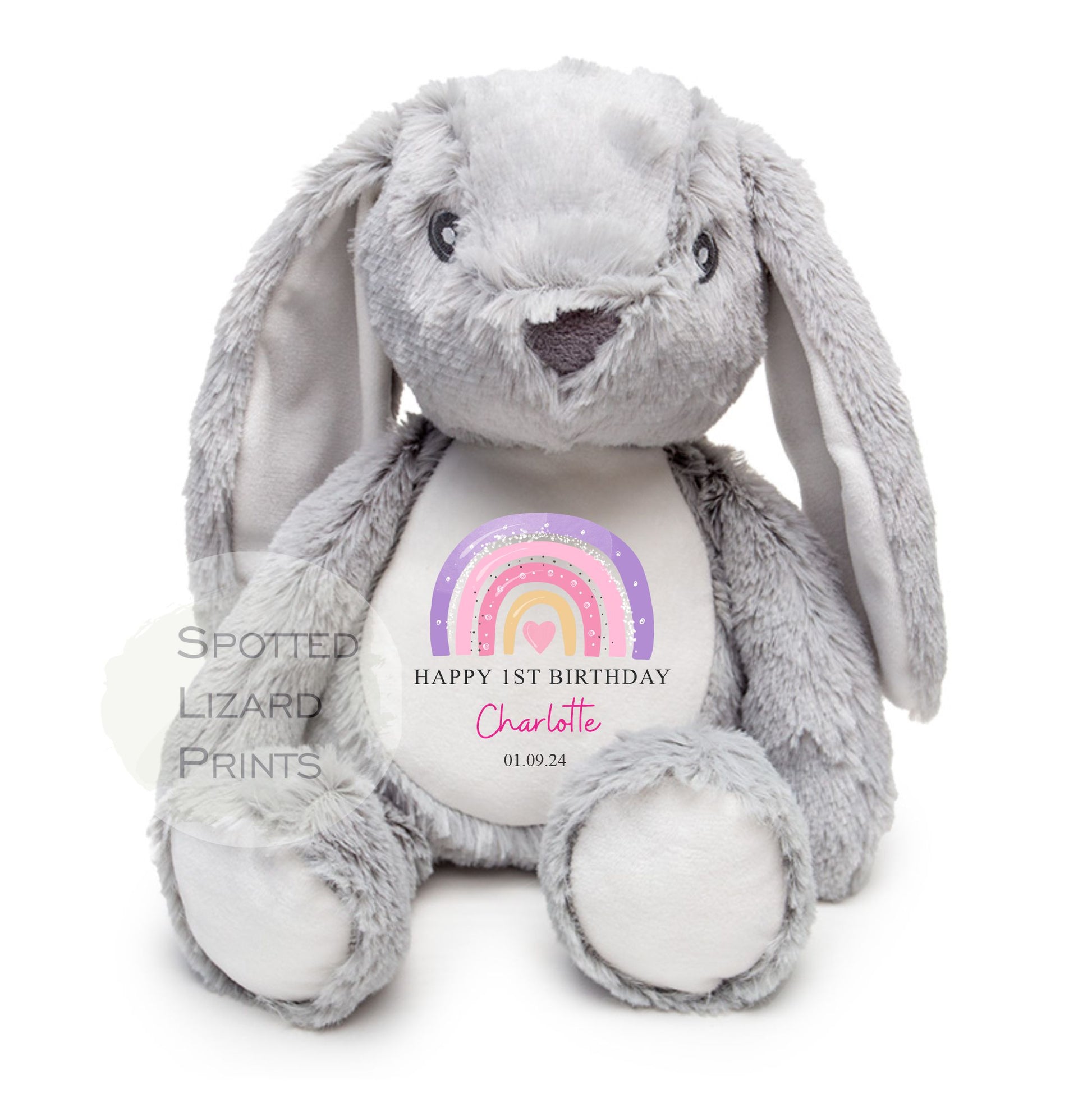 Rabbit soft toy 1st Birthday