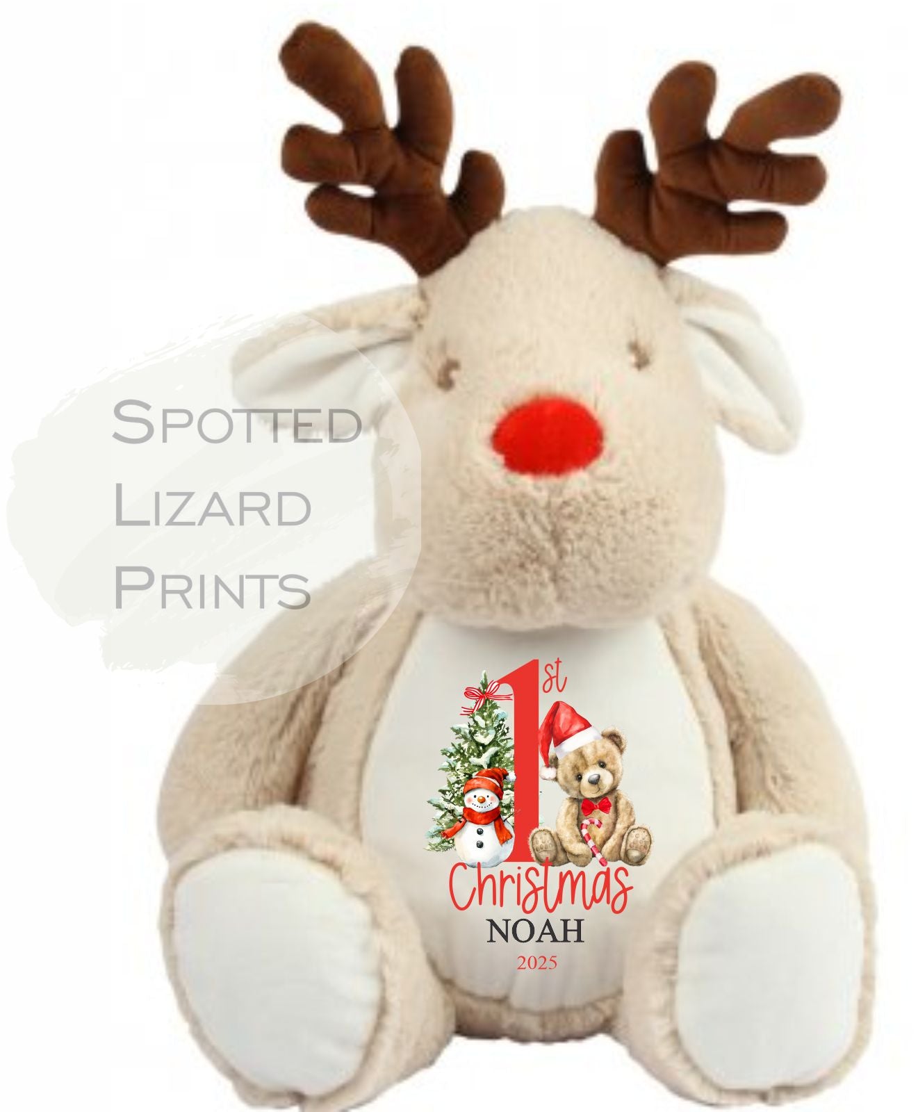 Personalised Reindeer Teddy