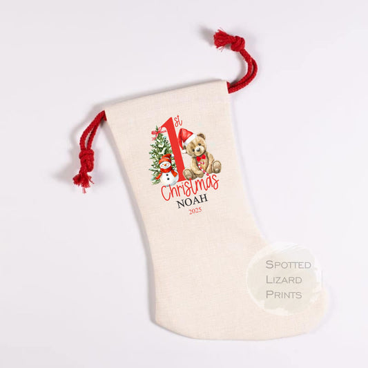 personalised first christmas stocking