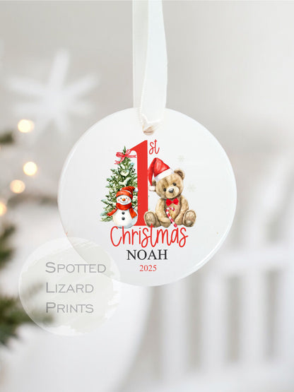 personalised 1st Christmas Bauble