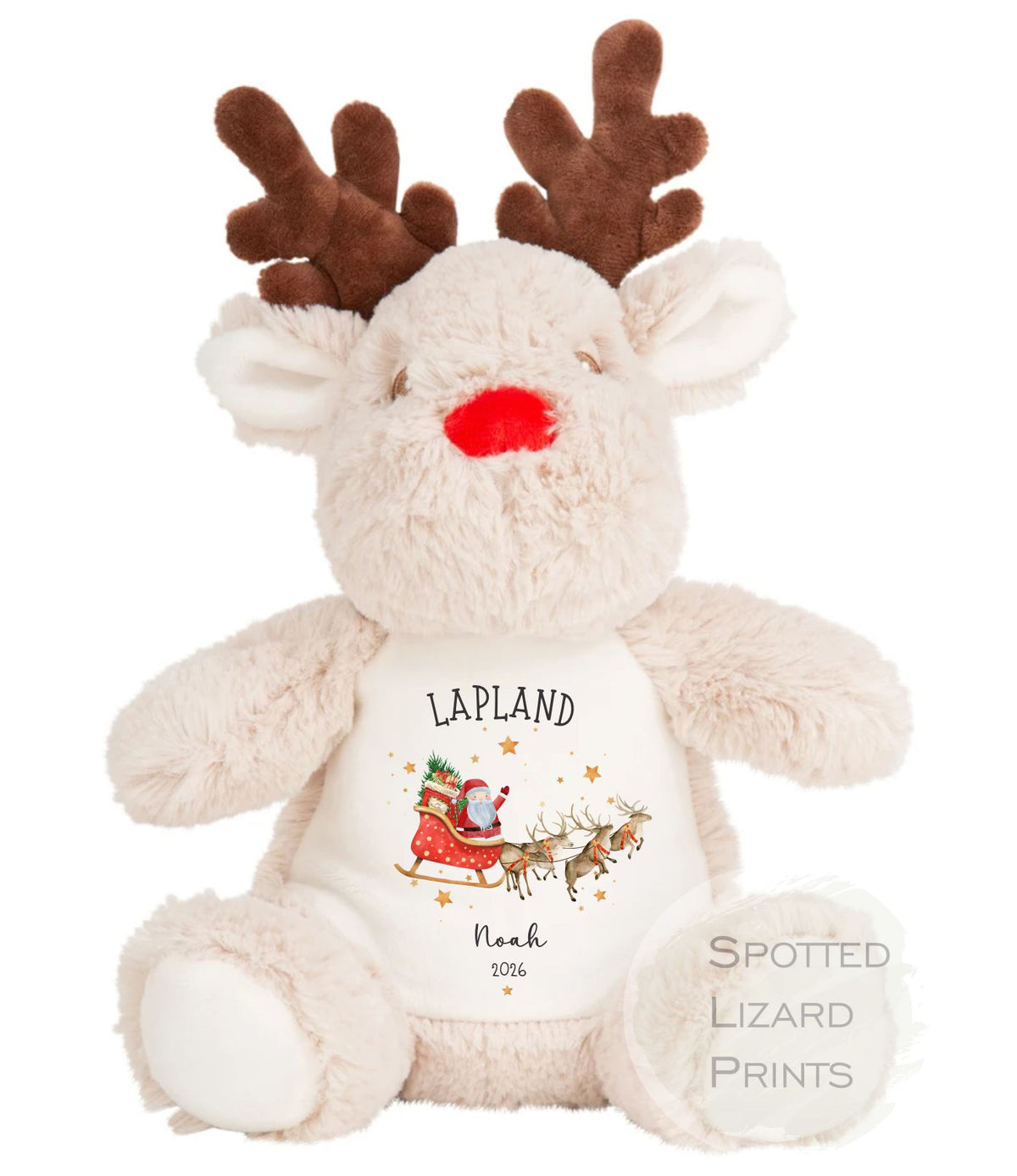 Personalised Lapland Christmas Reindeer Teddy - First Christmas Gift - Lapland Christmas Keepsake - Christmas Eve Box  - Higgle Bear