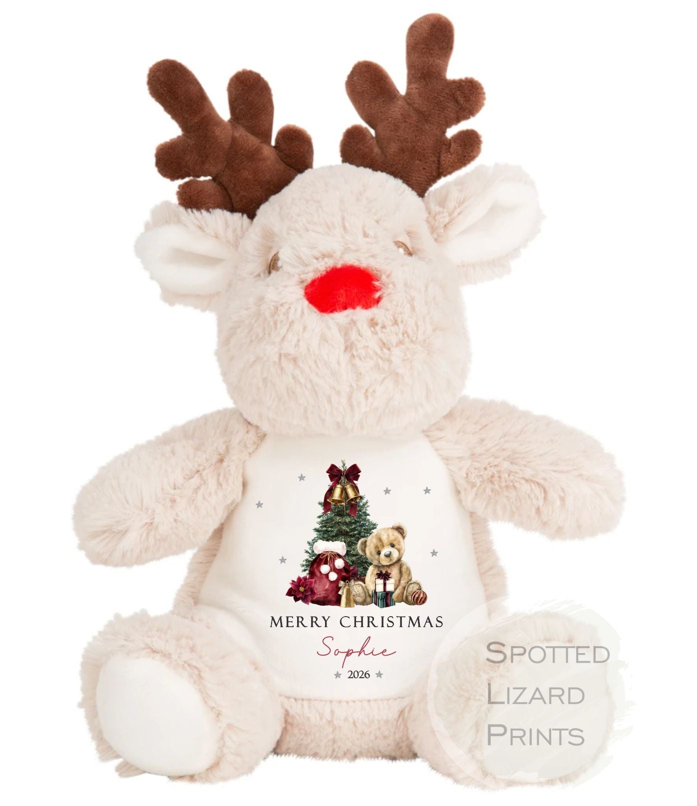 Personalised First Christmas Reindeer Teddy, First Christmas Gift, Baby 1st Christmas Keepsake - Christmas Eve Box My First Christmas Teddy
